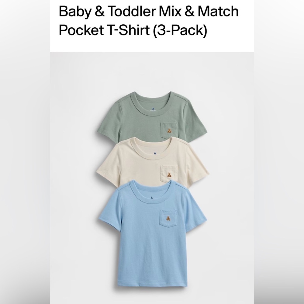 Gap toddler 2T Pocket T-Shirt 3-Pack